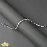 Alternating Circle Stone Tennis Bracelet