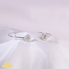 Gold Flower Open Top Stiff Bracelet