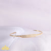 Gold Rectangle Top Stiff Bracelet