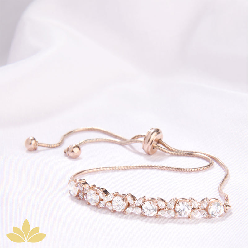 Silver Marquise Adjustable Bracelet