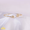 Silver Flower Open Top Stiff Bracelet