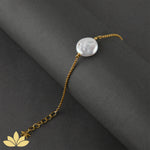 Baroque Pearl Bracelet with Silver Chain