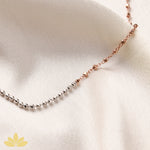 Chain-to-Cluster Dual Tone Necklace