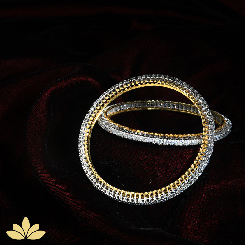 Diamond Bangles with Prong Setting