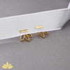 Silver Lotus Jacket Earrings