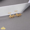 Silver Pointed Jacket Earrings