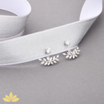 Gold Leaf Jacket Earrings