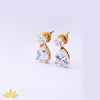 Silver Drop Solitaire Earrings