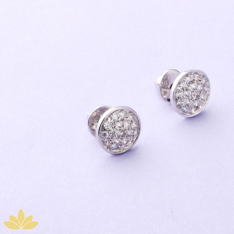 Silver Disco Ball Earrings