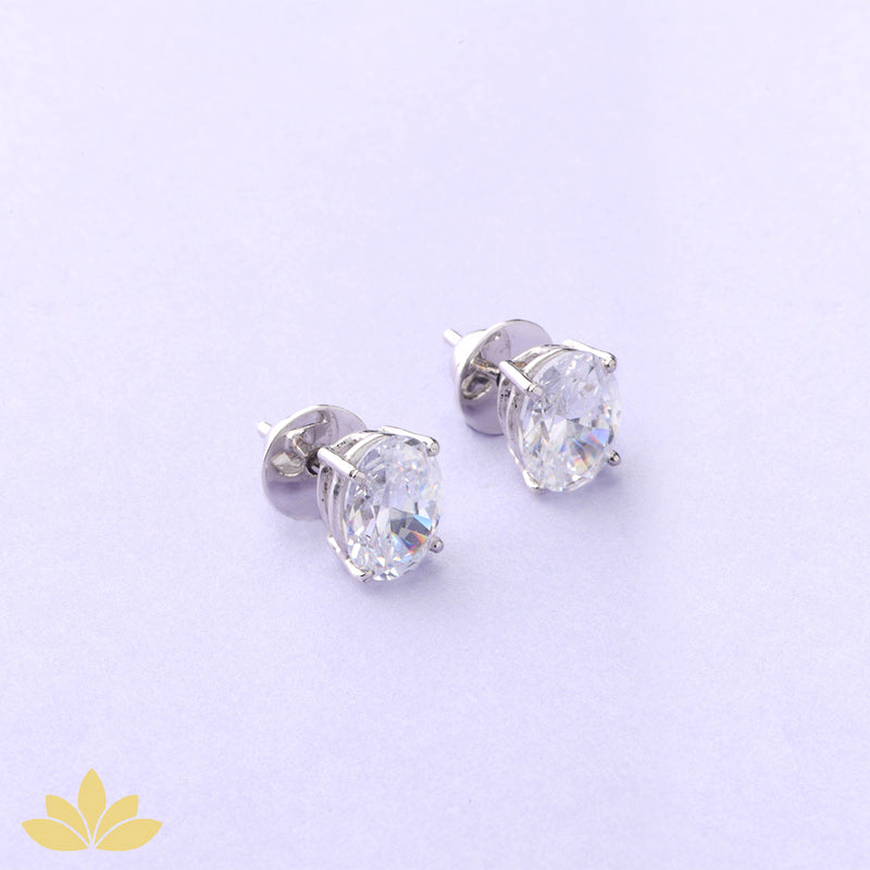 Oval Solitaire Studs