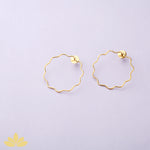 Gold Flower Outline Earrings