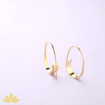 Gold Oval Slide-On Hoops