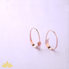 Rose Gold Oval Slide-On Hoops