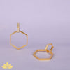 Rose Gold Multi-Purpose Hexagon Earrings