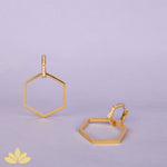 Rose Gold Multi-Purpose Hexagon Earrings