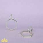 Rose Gold Multi-Purpose Hexagon Earrings