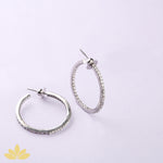 Circle Embellished Hoops