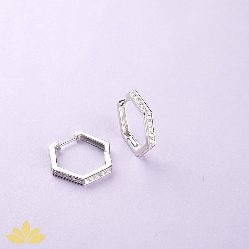 Hexagon Bali Earrings