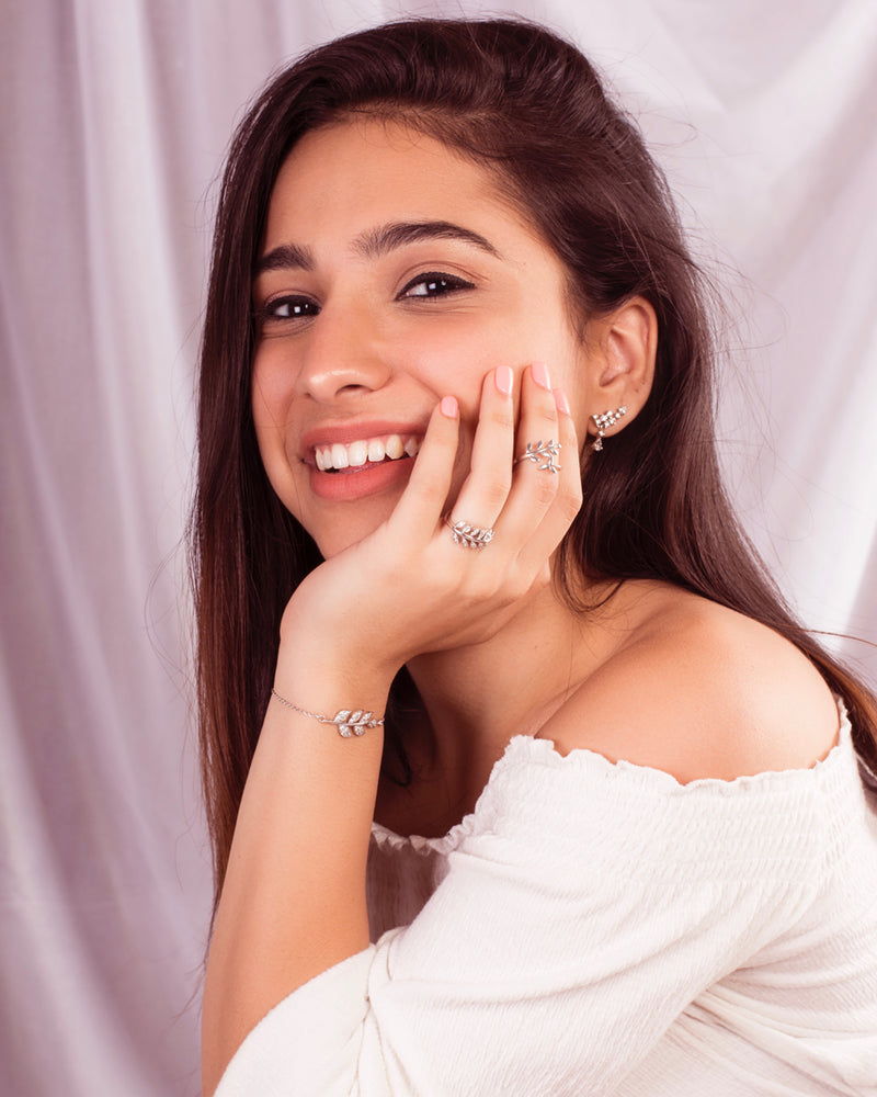 Embellished Leaf Bracelet