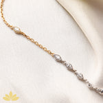 Marquise Stone Dual Tone Necklace