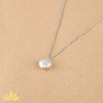 Baroque Pearl Pendant with Silver Chain