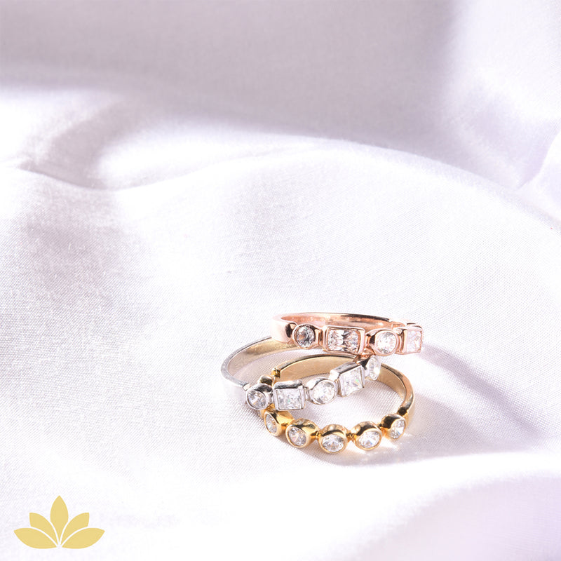 Rose Gold Stack Ring Set