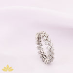 Alternating Round Stone Eternity Band