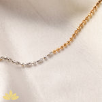 Round-to-Rice Dual Tone Necklace