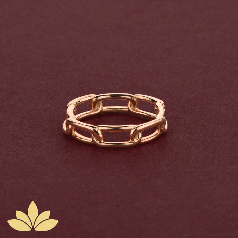 Rose Gold Chain Ring