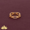 Rose Gold Embellished Chain Ring