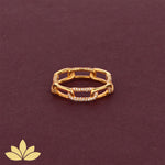 Silver Embellished Chain Ring
