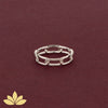Rose Gold Embellished Chain Ring