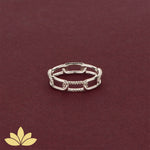 Rose Gold Embellished Chain Ring